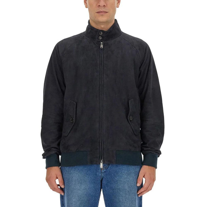 BARACUTA G9 Suede Navy Men’s Harrington Jacket BRCPS0939 UT2623