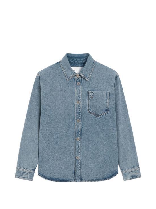 AMI Used Blue Cotton Shirt