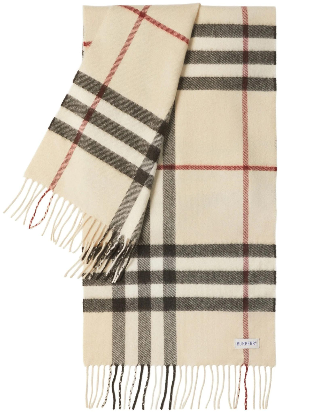 BURBERRY Check Wool Scarf for Men