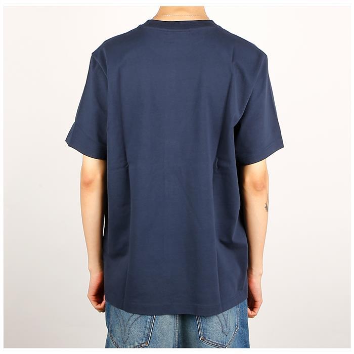 Maison Kitsune Racing Fox Comfort T-Shirt Navy Cotton Men
