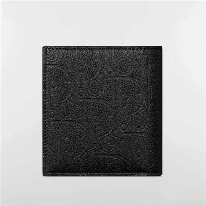DIOR Vertical Bifold Wallet Black Leather Men’s