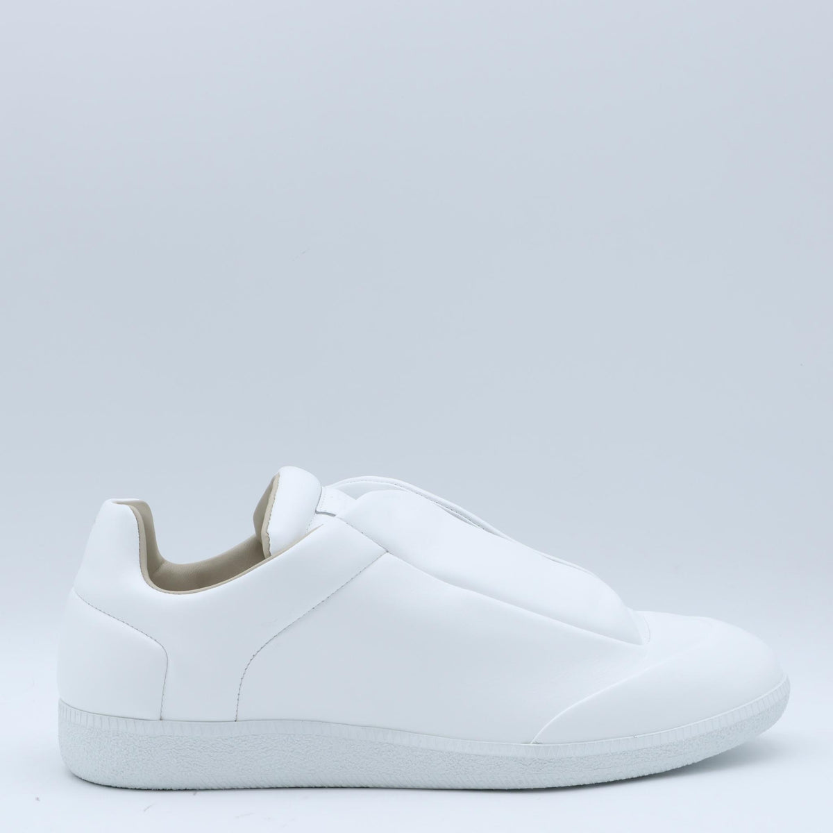 Maison Margiela White Leather Low-Top Sneakers