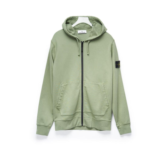 STONE ISLAND Woven Hooded Zip Jacket Black Khaki Men