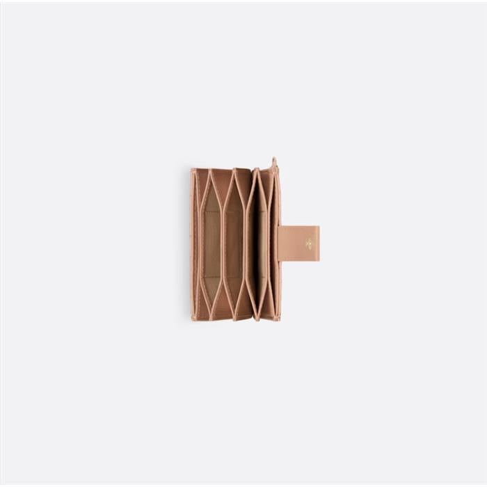 DIOR Lady Dior Jasmine Leather Card Holder Wallet