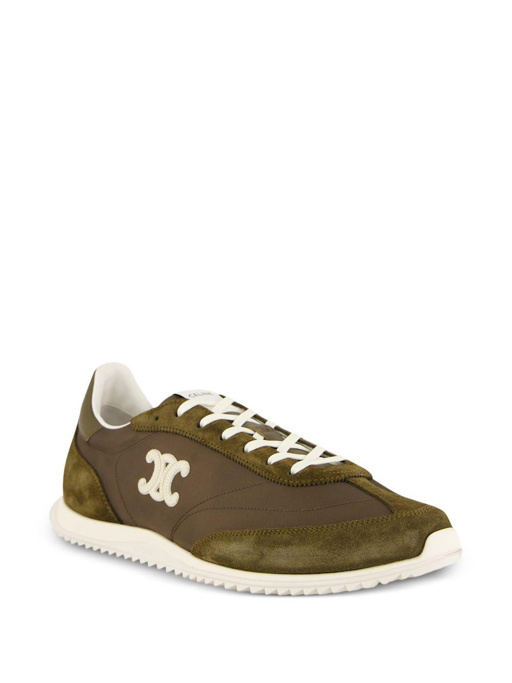 CELINE White Leather Low-Top Sneakers for Men