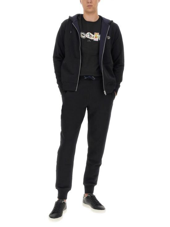 Paul Smith Women’s Hoodie Pullover Sweatshirt M2R360RKZEBRA79 BLACK DOM