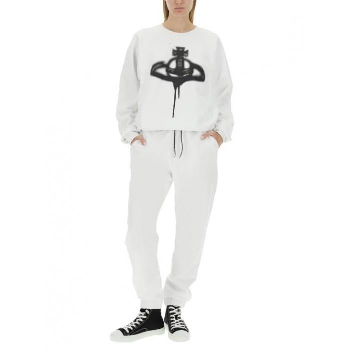Vivienne Westwood Spray Orb Raglan Sweatshirt Men’s Black Cotton