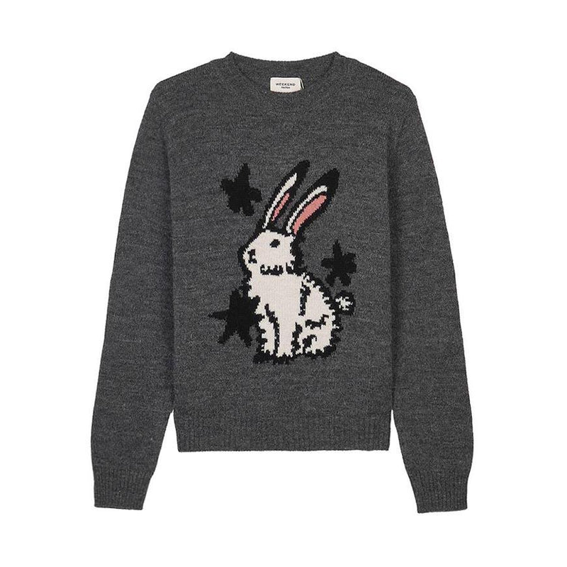 Max Mara Alpaca Wool Round-Neck Knit Sweater for Women