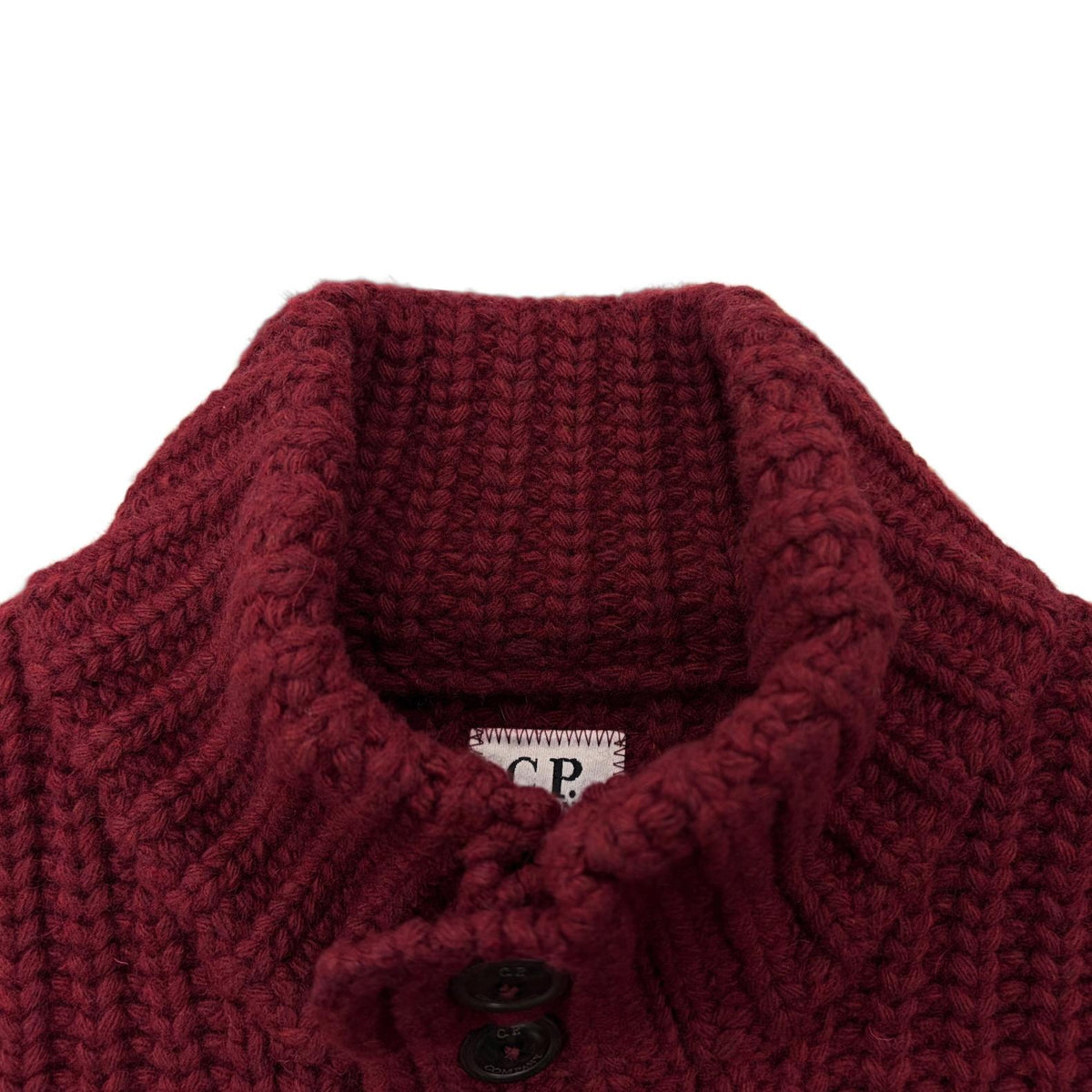 CP Company Lens Button Cardigan Men’s Knit Black 21CMKN068A 592