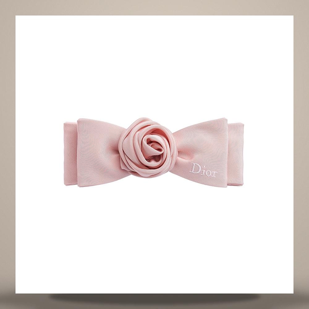 DIOR Rose Pearl Grosgrain-Effect Technical Fabric Hair Pin CPA00201EGRO C402