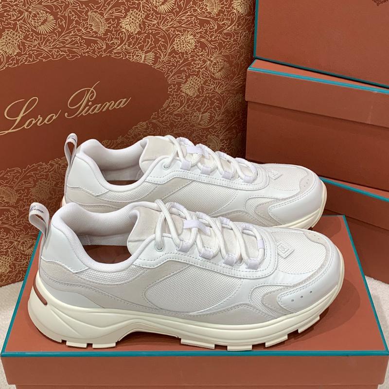 Loro Piana White Cairn Walk Low-Top Sneakers for Men