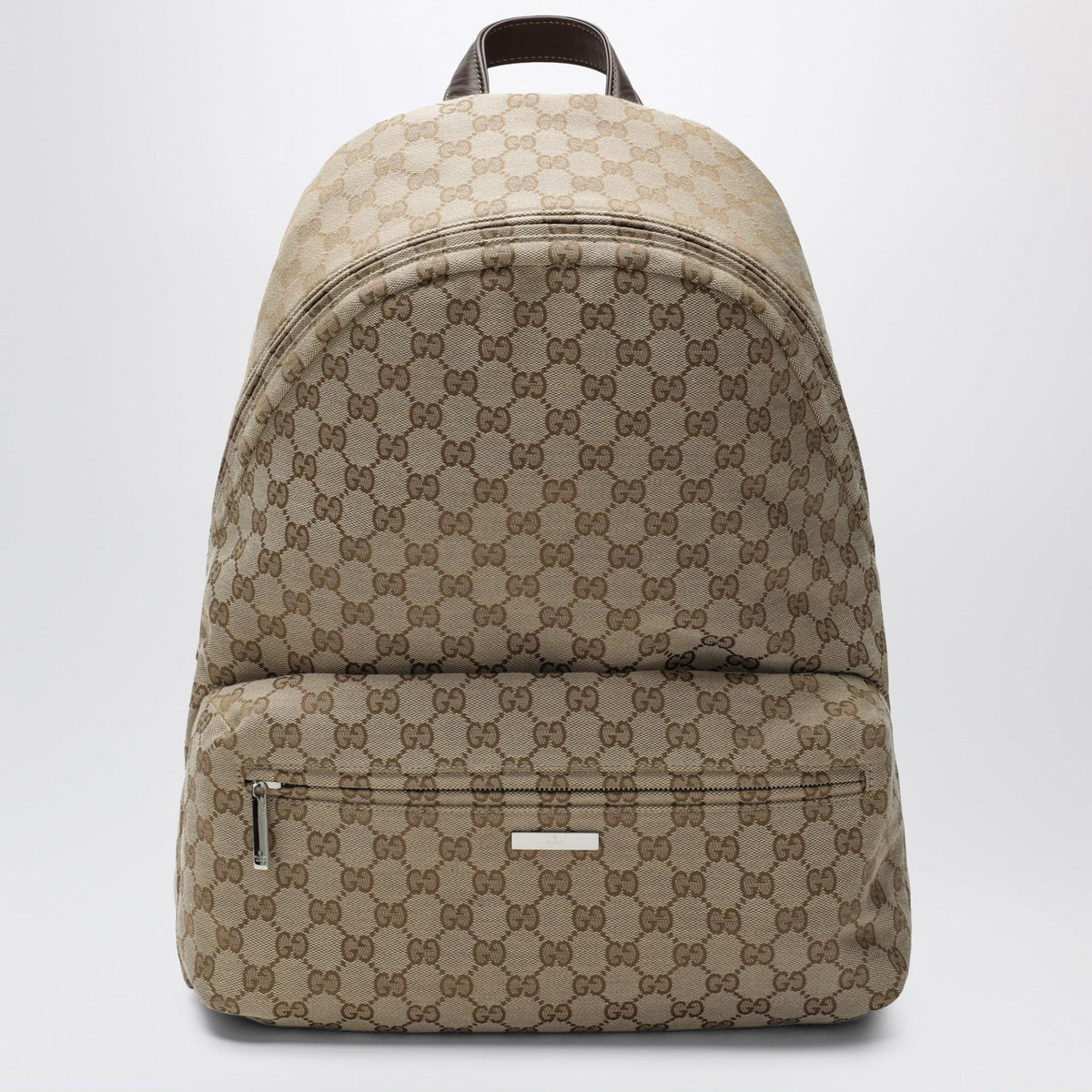GUCCI Black Nylon Leather Trim Backpack