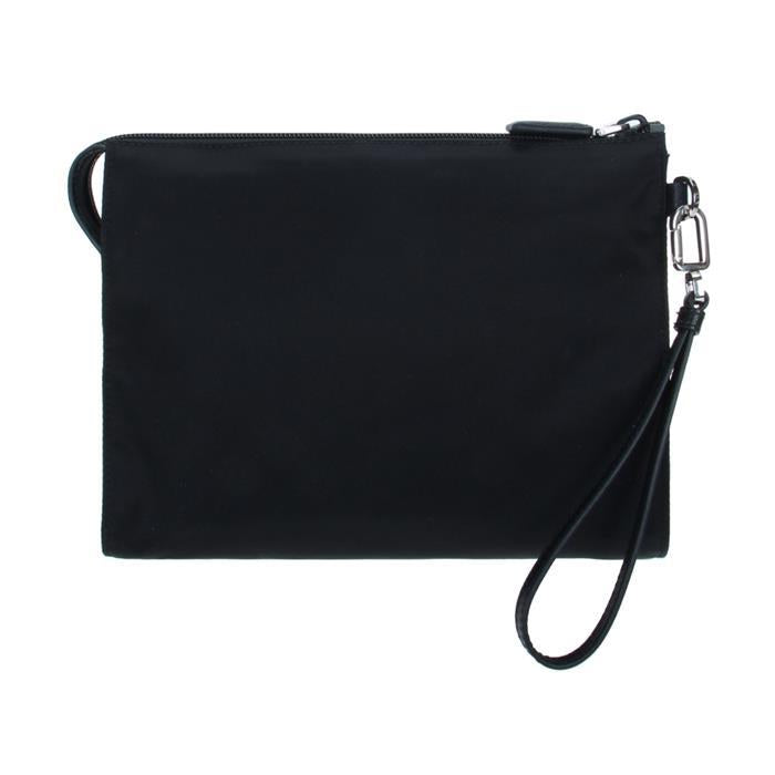 PRADA Re-Nylon and Leather Clutch Black