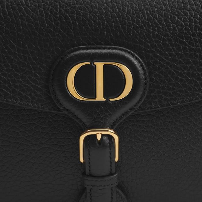 DIOR Bobby Medium Shoulder Bag Black Leather