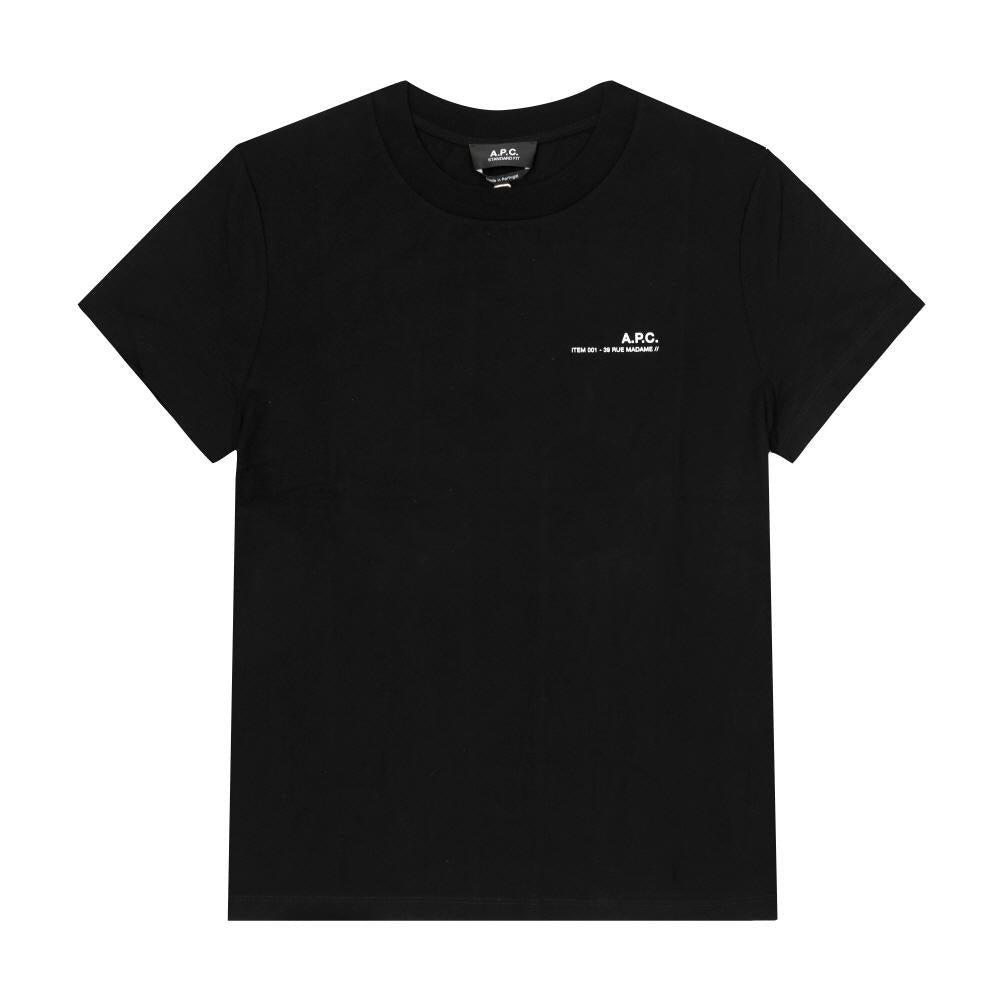 A.P.C. Black/White COHBO Graphic Short Sleeve T-Shirt