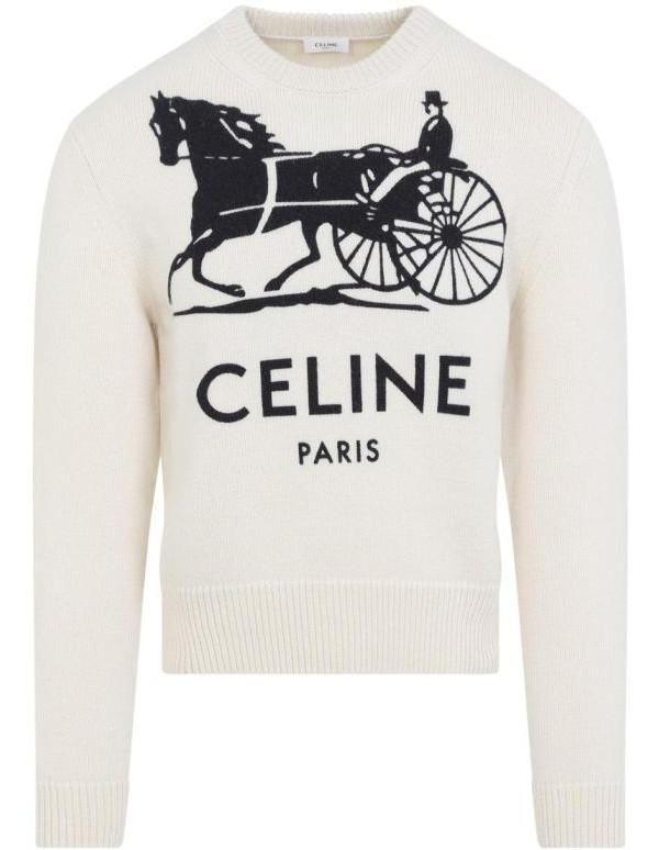 CELINE Cashmere Crewneck Sweater Men's Knit