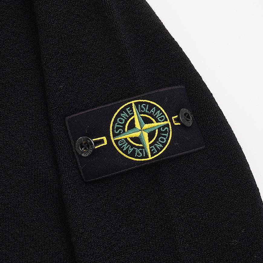 STONE ISLAND Men’s Stand Collar Knit Cardigan Black