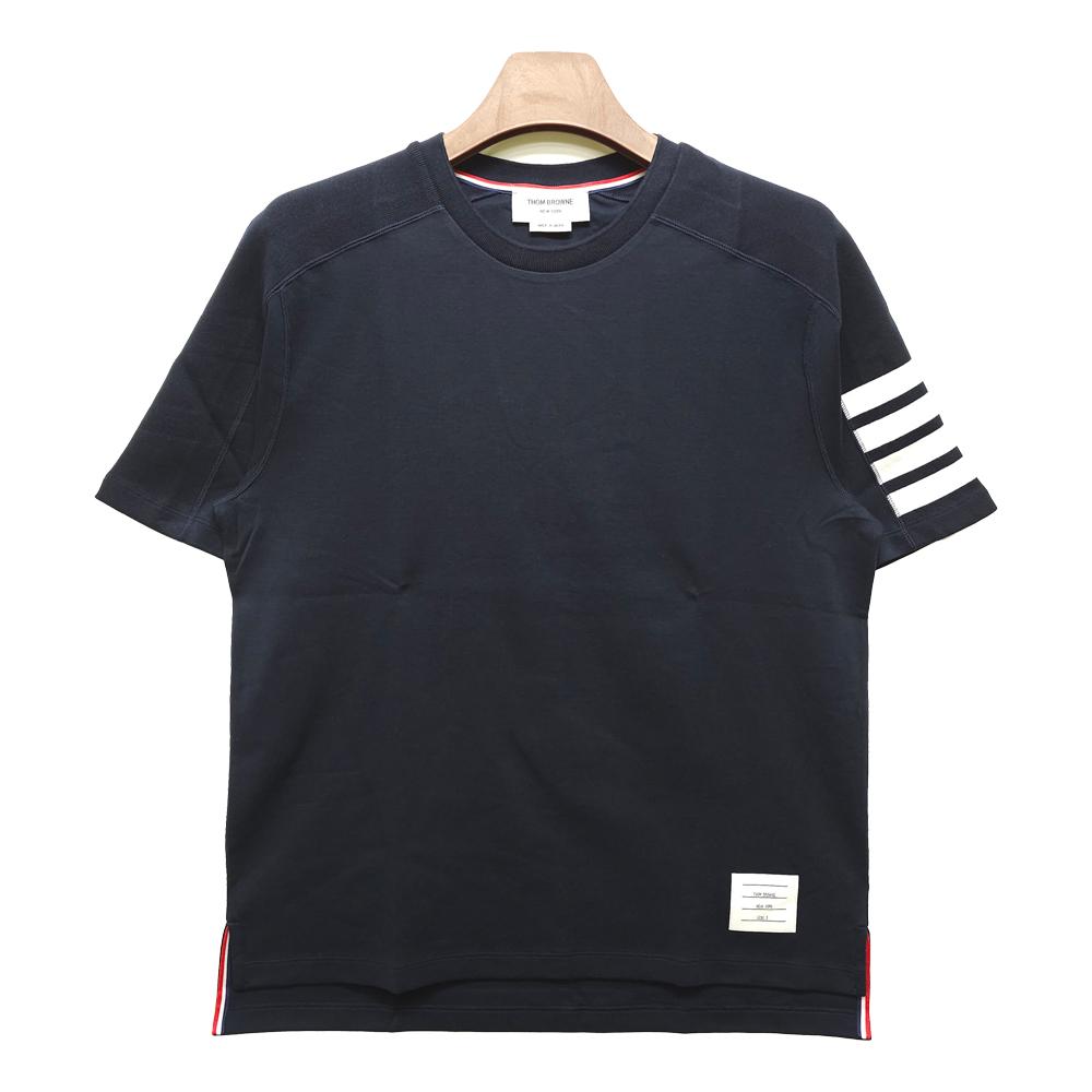 THOM BROWNE Diagonal Stripe Milano Cotton Short-Sleeve T-Shirt
