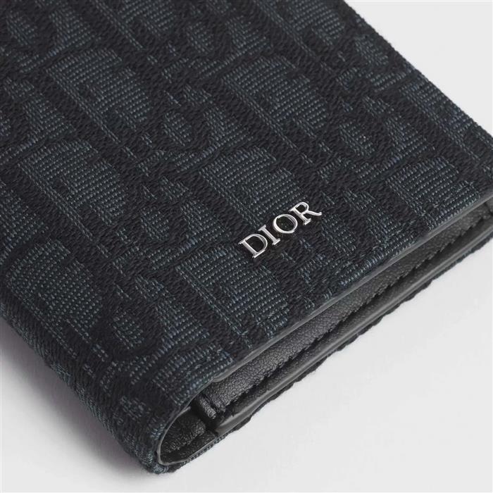 DIOR Men’s Bifold Wallet Black Leather