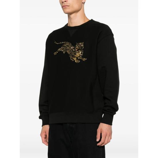 KENZO Long Sleeve Sweatshirt for Men FG6 5SW277 4MJ 99J BLACK DOM