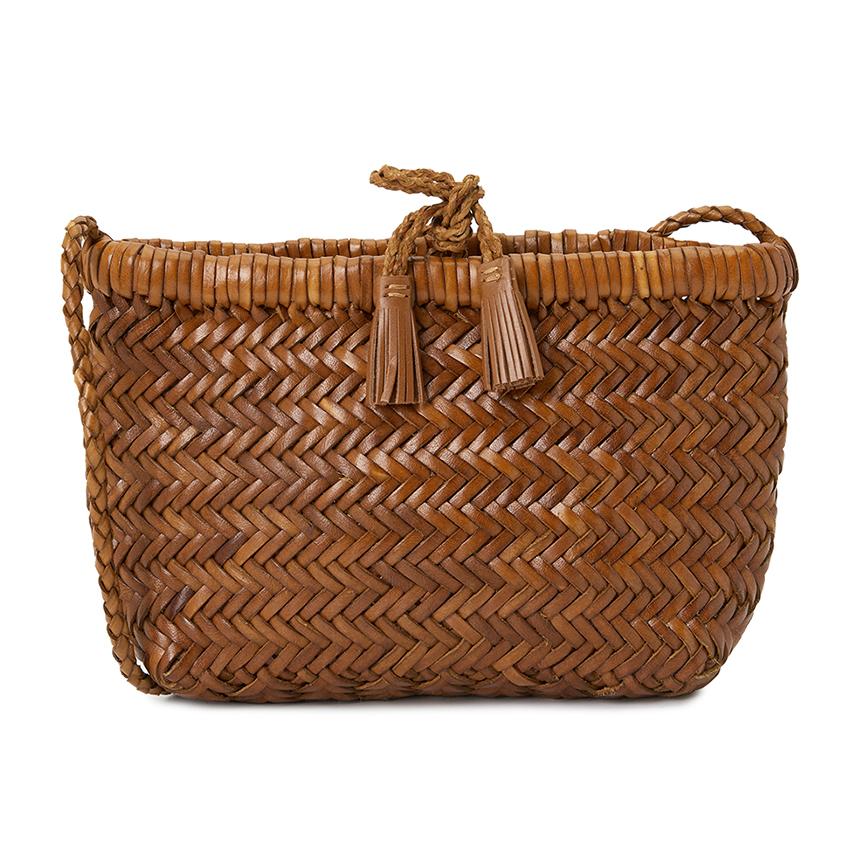 Dragon Diffusion Tan Leather Shoulder Bag for Women