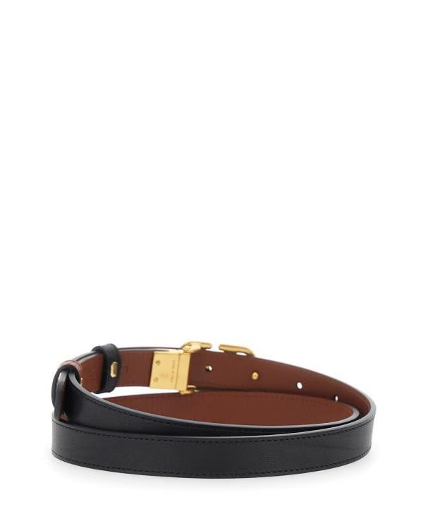 VALENTINO VLogo Signature Reversible Shiny Calfskin Belt
