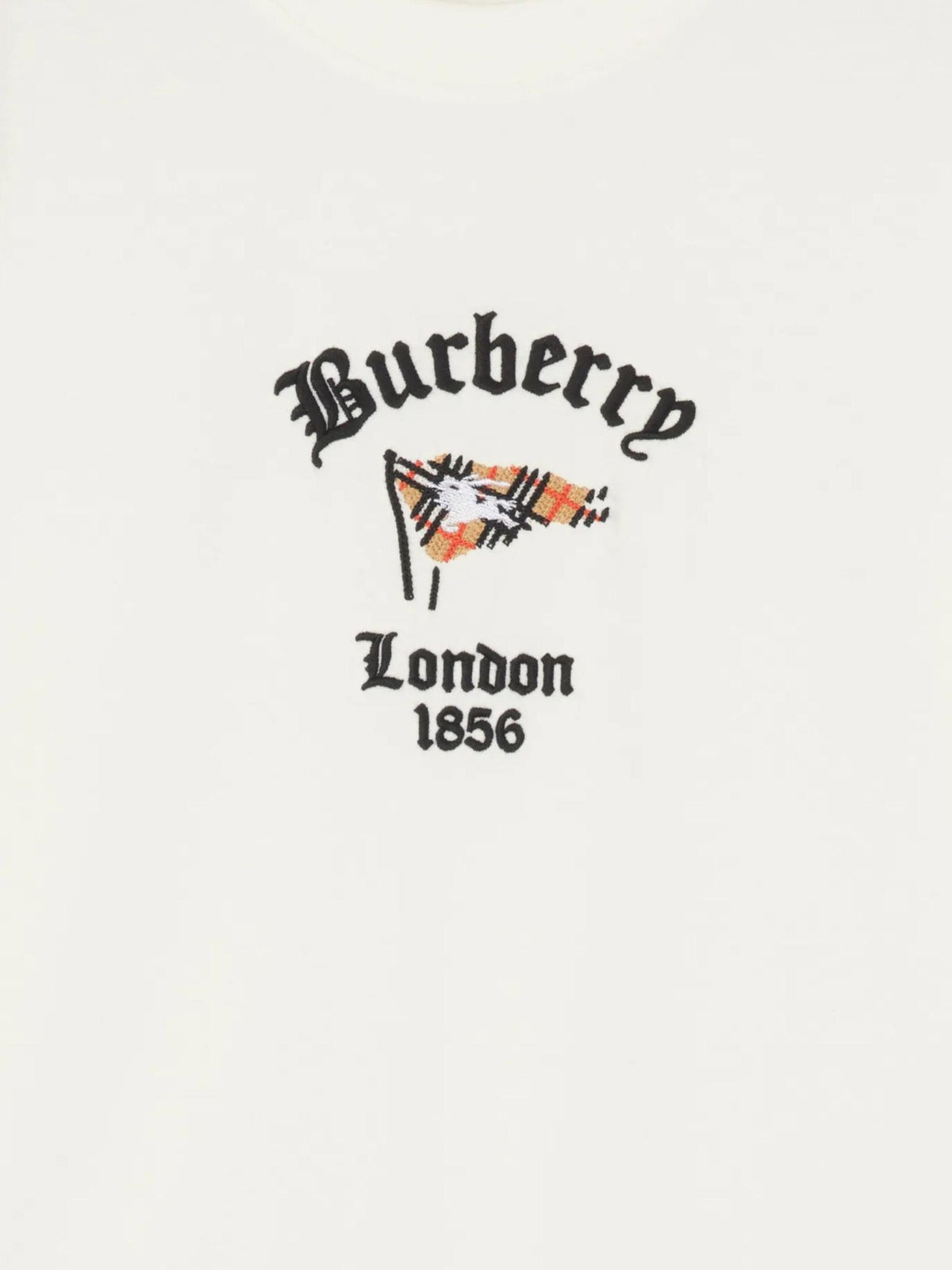 BURBERRY Short Sleeve T-Shirt Women’s Cotton Crewneck White
