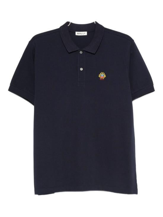 BALLY Cotton Polo Shirt for Men MJE06NCO449U590 BLACK DOM
