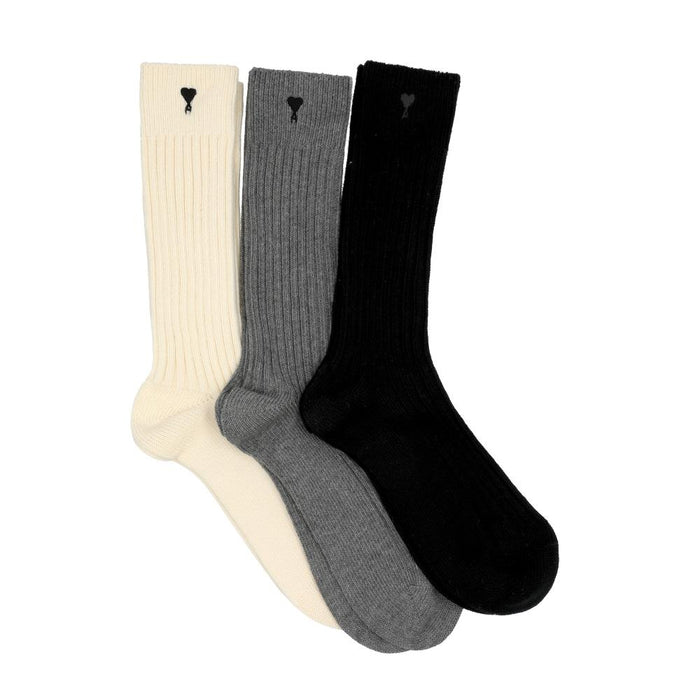 AMI Unisex Cotton Crew Socks USC611 AK0007 971