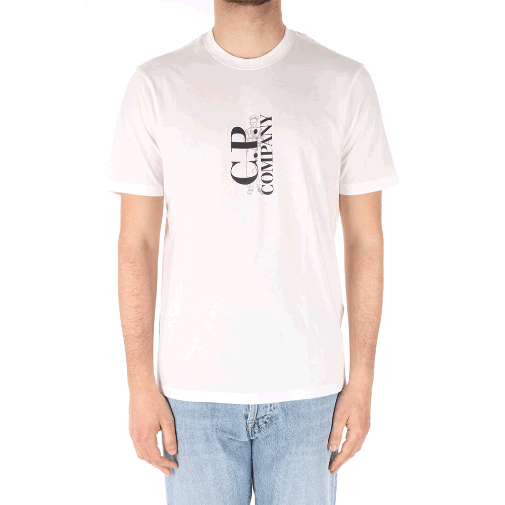 CP Company Logo Short Sleeve T-Shirt White 18CMTS138A