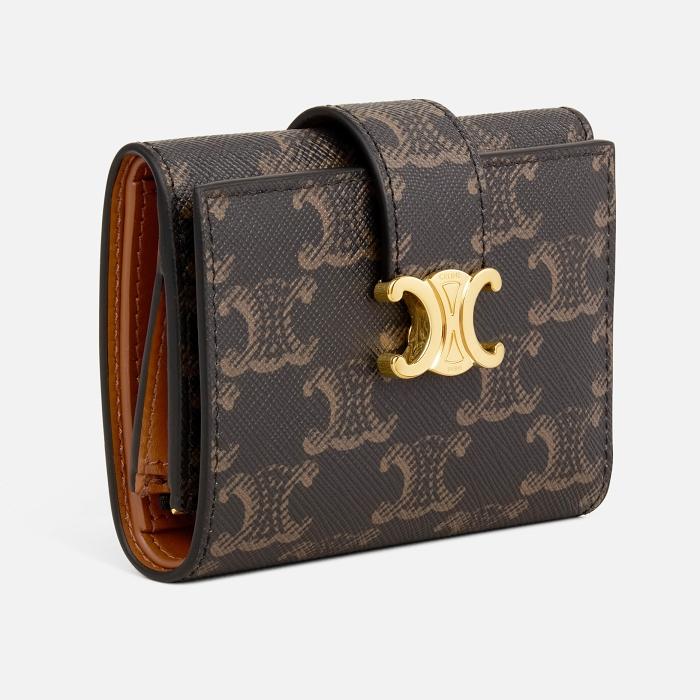 CELINE Triomphe Canvas Avignon Small Wallet 10M962CQH 04LU