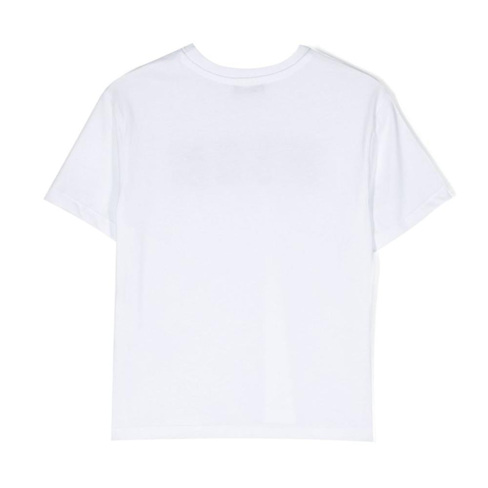 MSGM Women’s Logo Print T-Shirt White Cotton