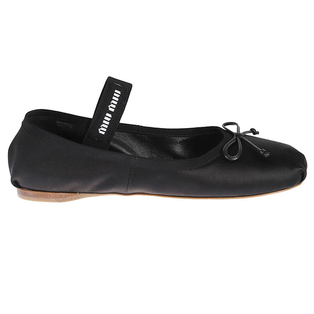 Miu Miu Satin Strap Ballerina Flats 5F794D QU6 F0002