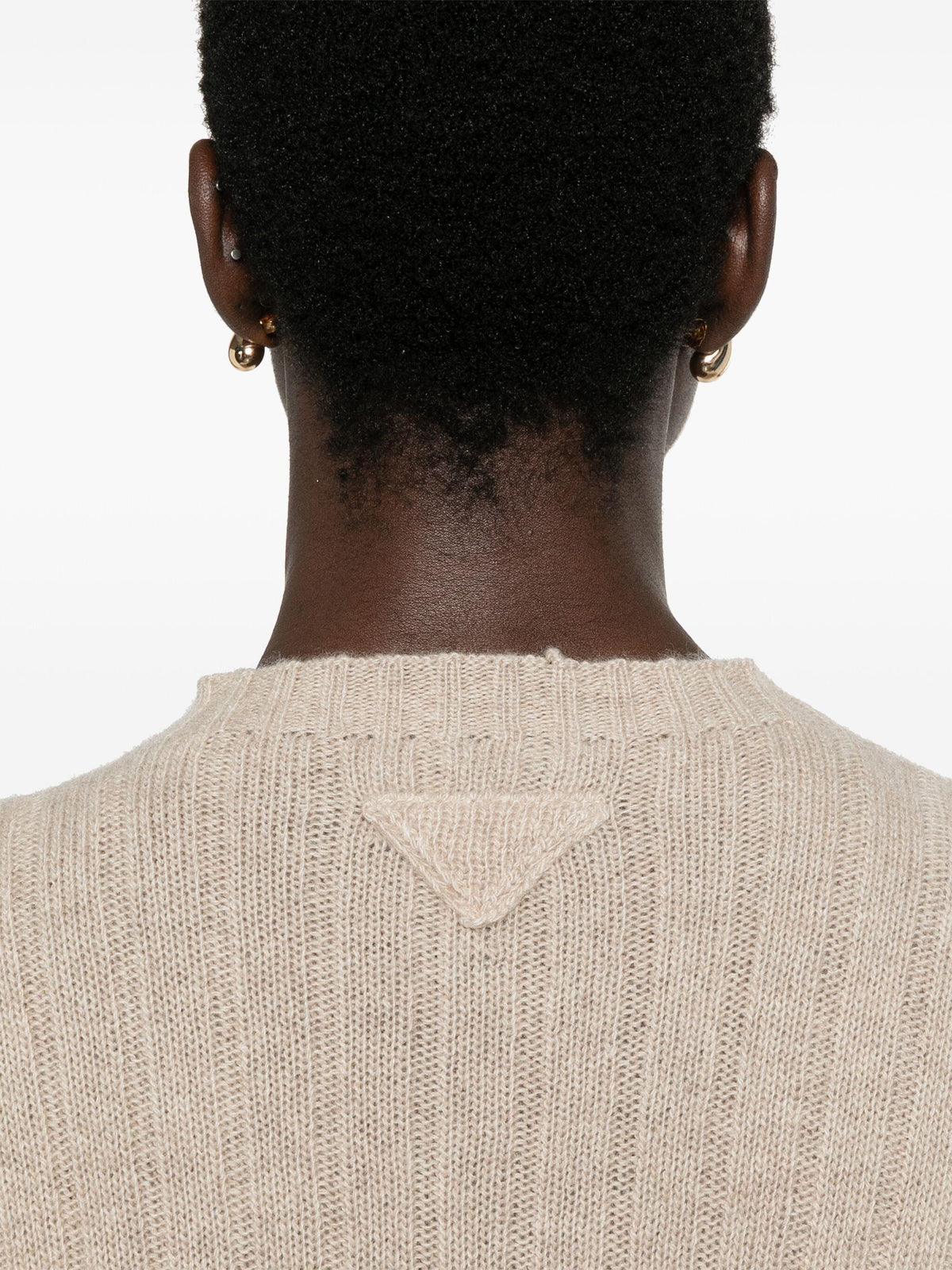 PRADA Wool Round Neck Knit Sweater for Women