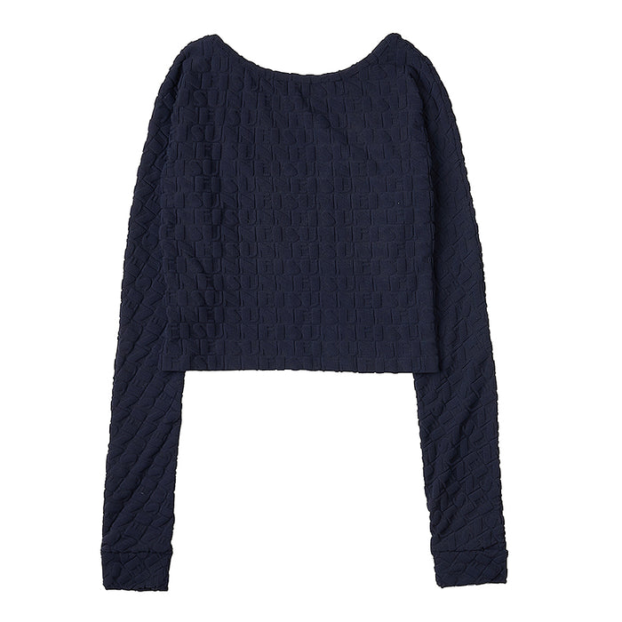 SUNNEI Women’s Jacquard Crop T-Shirt