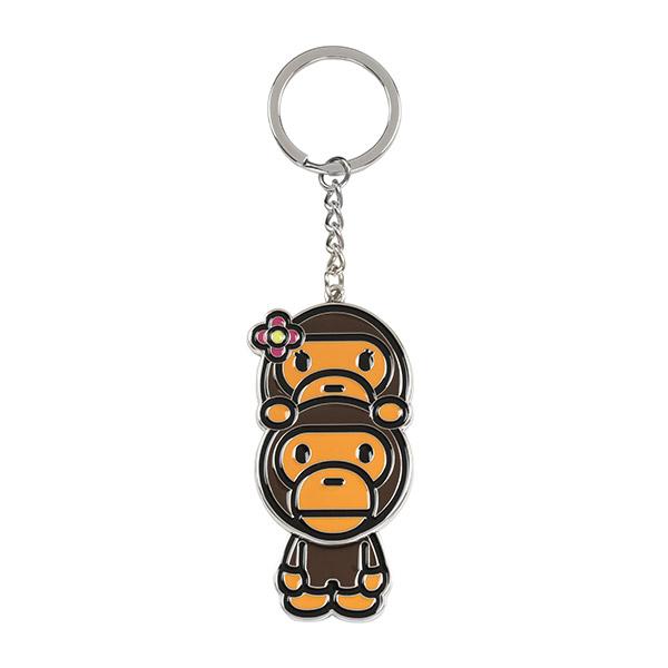 BAPE Brown Baby Lisa on Baby Milo Keyring Accessory