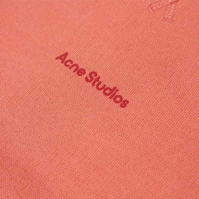 Acne Studios Logo Print Fleece Sweatshirt Salmon Pink Men
