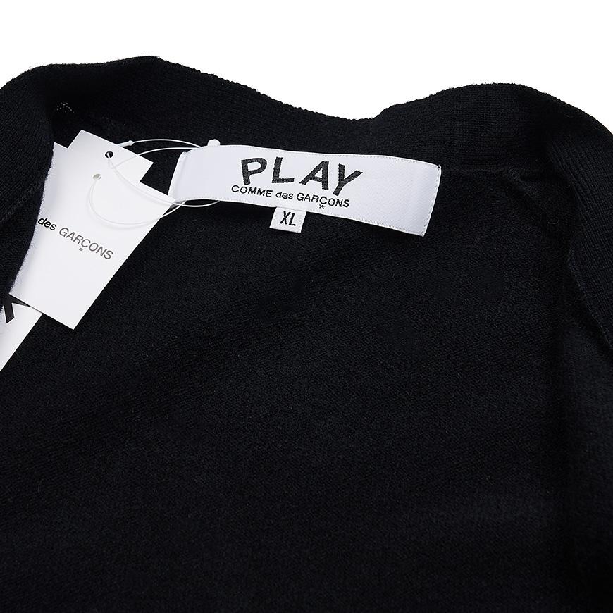 Comme des Garcons Unisex White Heart Cardigan AX N062 051 BLACK