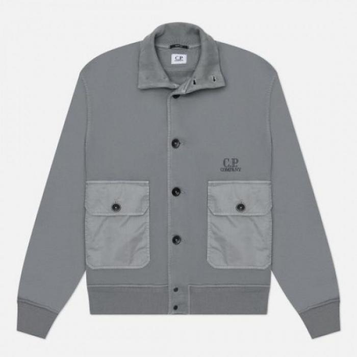 CP Company Cotton Diagonal Fleece Resist Dyed Bottom Jacket
