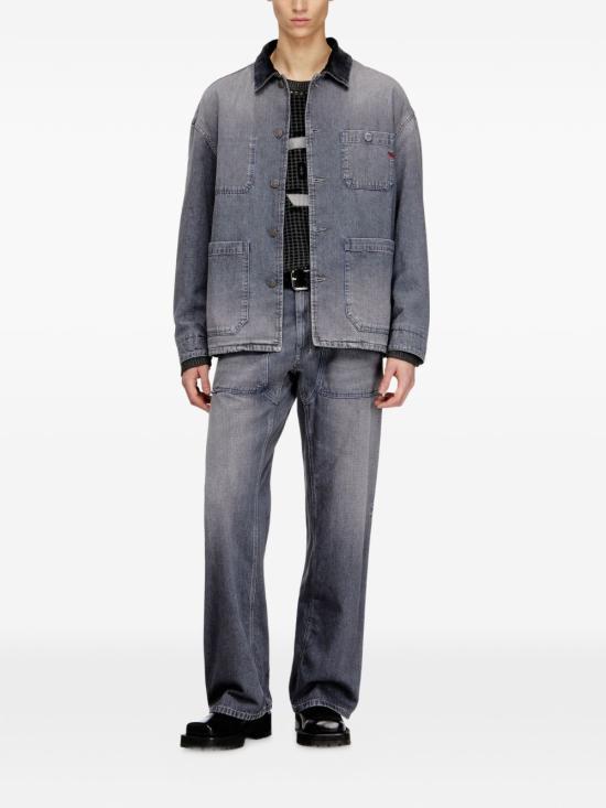 DIESEL Blue Denim Trucker Jacket for Men A2072609N8307 DOM