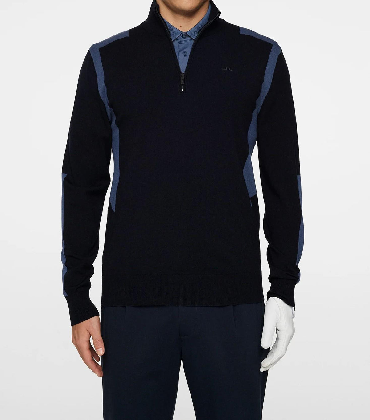 J LINDEBERG Men’s Golf Knit Zip-Up Sweater Navy