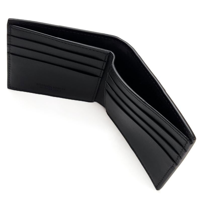 Bottega Veneta Cassette Black Leather Bifold Wallet Unisex