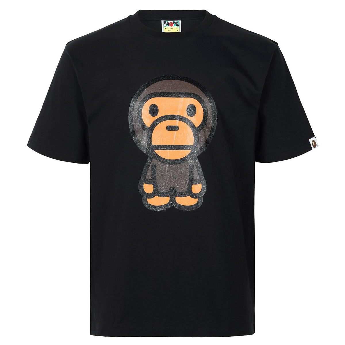BAPE Black Glitter Big Baby Milo T-Shirt 002 TEM301011 M