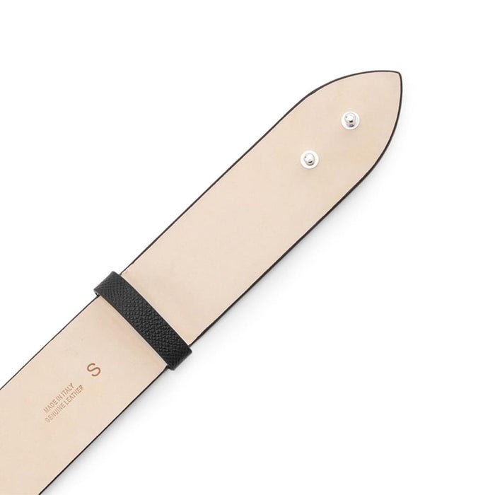 Maison Margiela Numbering Logo Black Leather Belt