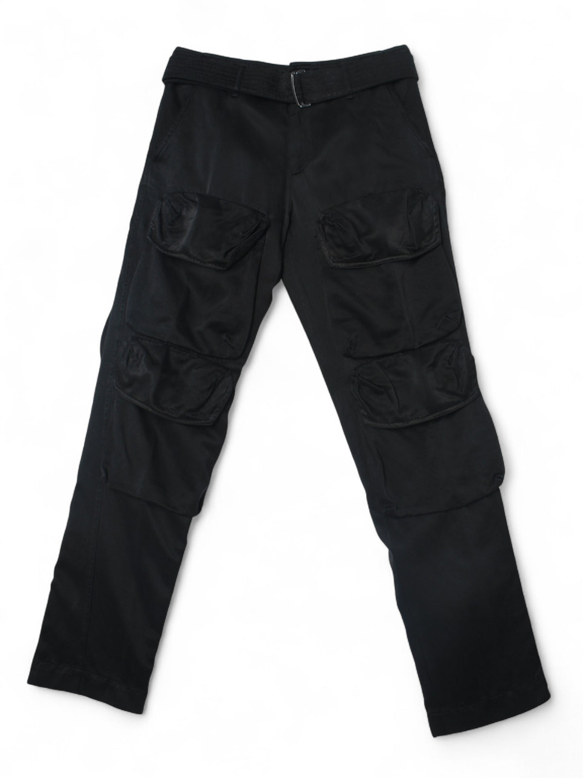 Dries Van Noten Garment-Dyed Cotton Cupro Belted Cargo Pants 232 020928 7286 900