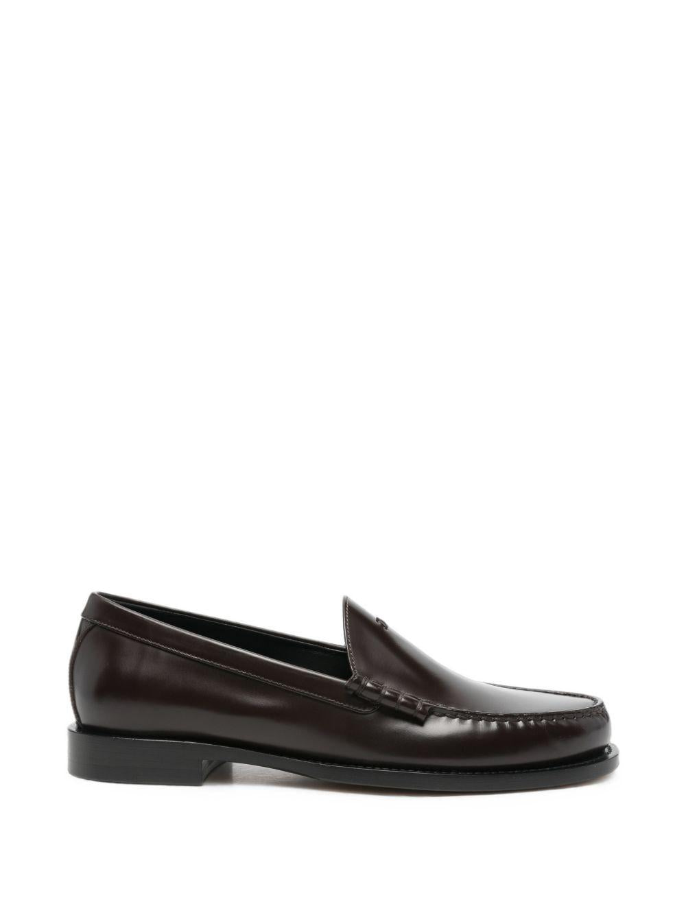 CELINE Black Leather Loafers Men’s Classic Penny Shoes