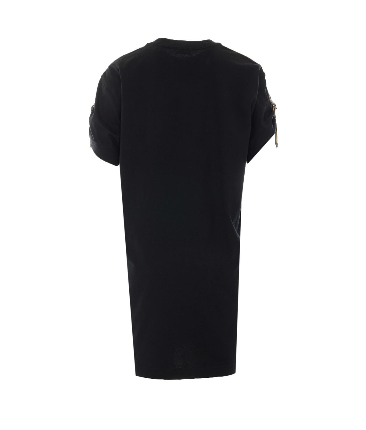 BURBERRY Short Sleeve Cotton T-Shirt Dress Black Women