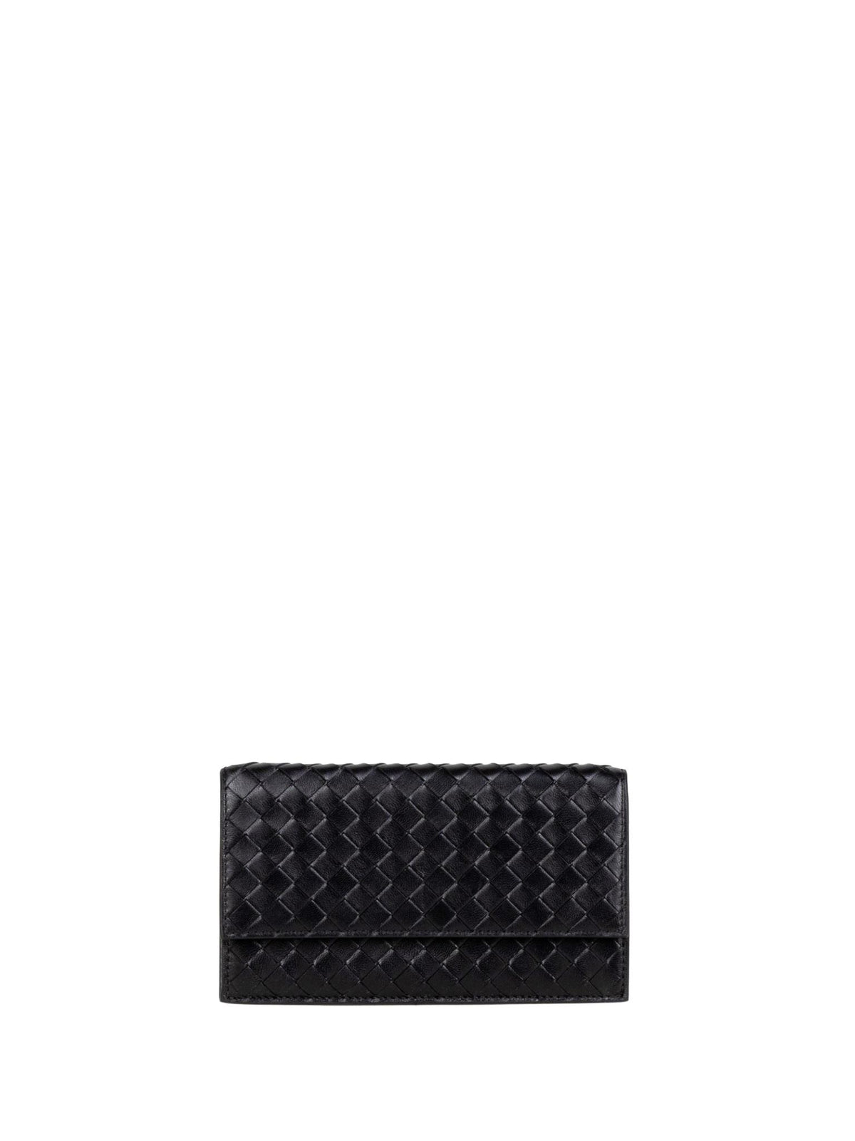 Bottega Veneta Intrecciato Leather Long Wallet Black