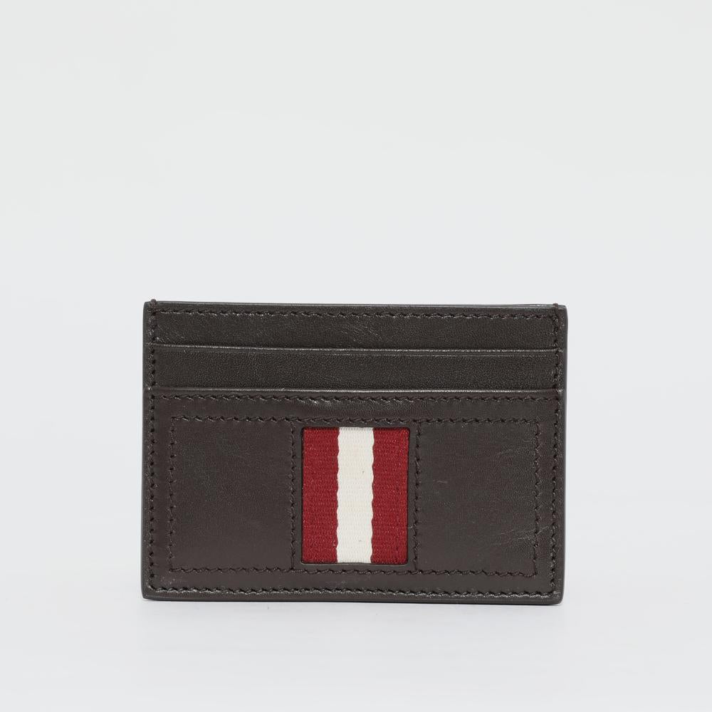 BALLY Tricolor Stripe Lay Business Men’s Card Holder Wallet MLB03L VT989 U825P