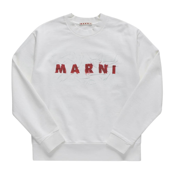 Marni Logo Crewneck Sweatshirt Men’s Black Cotton